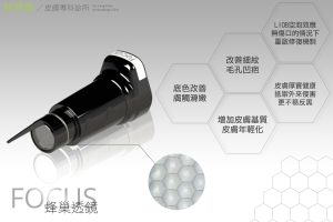 755皮秒雷射除了波長與常見的皮秒雷射不同外，更搭配了特殊的「蜂巢透鏡」能夠更有效地聚焦、放大能量。